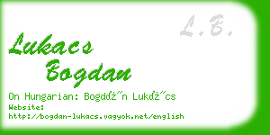 lukacs bogdan business card